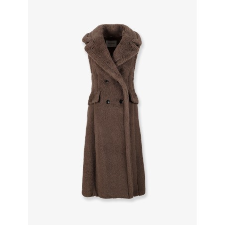 Boario sleeveless alpaca blend coat