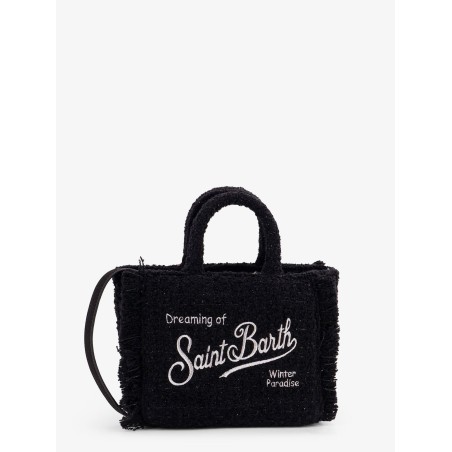 Vanity crossbody bag with embroidered logo on the front