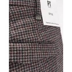 Madras wool trousers