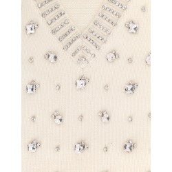 Wool blend vest with rhinestones