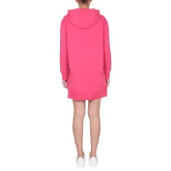 DRESS WITH MULTICOLOR FLOCKED LOGO