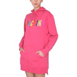 DRESS WITH MULTICOLOR FLOCKED LOGO