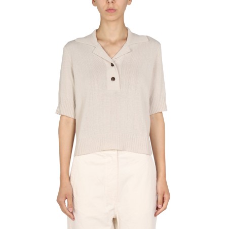 COTTON AND WOOL POLO SHIRT