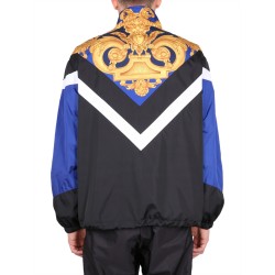 WINDPROOF JACKET WITH BAROQUE PRINT