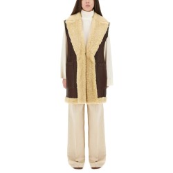 LEATHER AND SHEARLING VEST