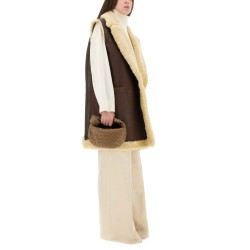 LEATHER AND SHEARLING VEST