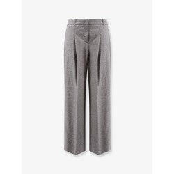 Melange wool blend trousers