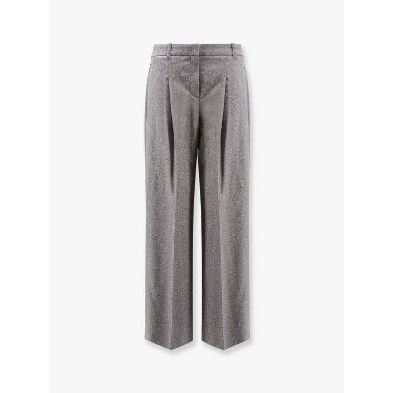 Melange wool blend trousers
