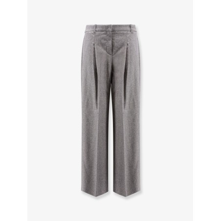 Melange wool blend trousers