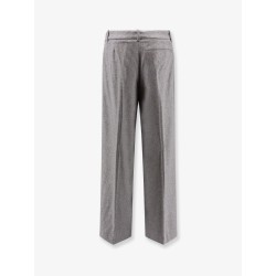 Melange wool blend trousers