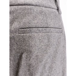 Melange wool blend trousers