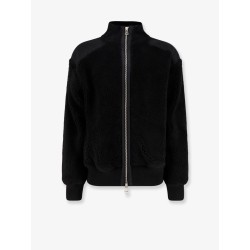 Fleece synthetic fur bomber