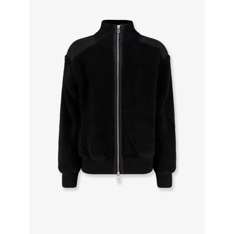 Fleece synthetic fur bomber