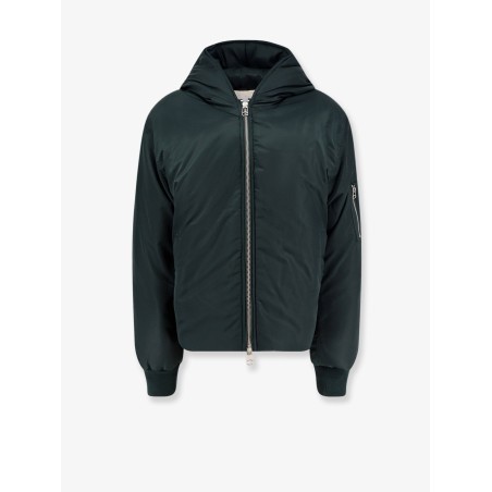 Cropped Hood nylon bomber with padding