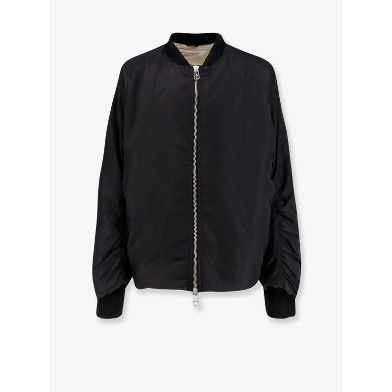 Minimal nylon bomber with padding