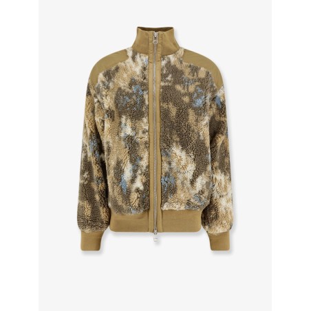 Fleece synthetic fur bomber