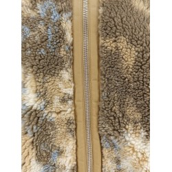 Fleece synthetic fur bomber