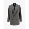 Double-breasted wool blend blazer