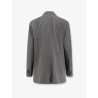 Double-breasted wool blend blazer