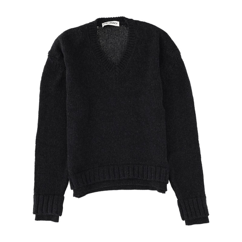 "FALSE V-NECK" SWEATER