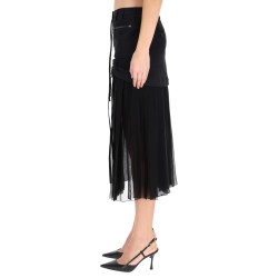 SILK MIDI SKIRT