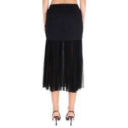 SILK MIDI SKIRT