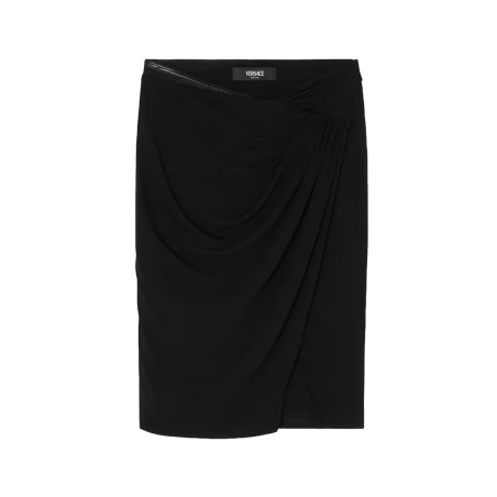 MIDI SKIRT WITH ASYMMETRICAL HEMLINE