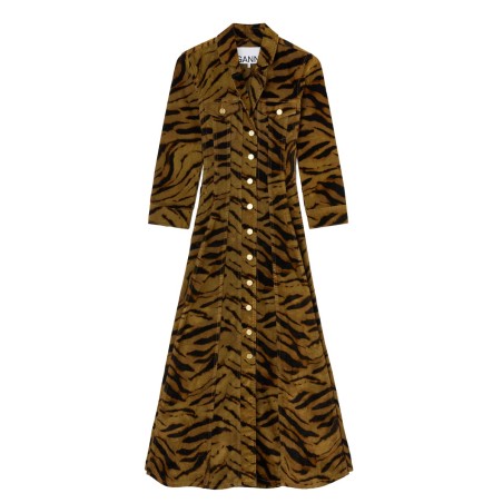 LONG DRESS WITH TIGER PRINT