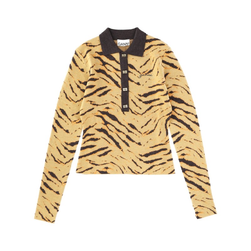 POLO SHIRT WITH "ZEBRA" PRINT