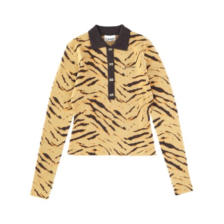 POLO SHIRT WITH "ZEBRA" PRINT