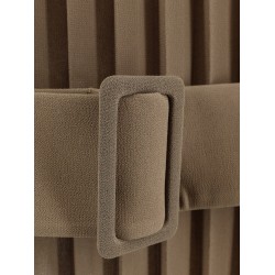 Pleated dress with belt