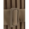 Pleated dress with belt