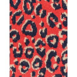 Wool blend sweater with animal print