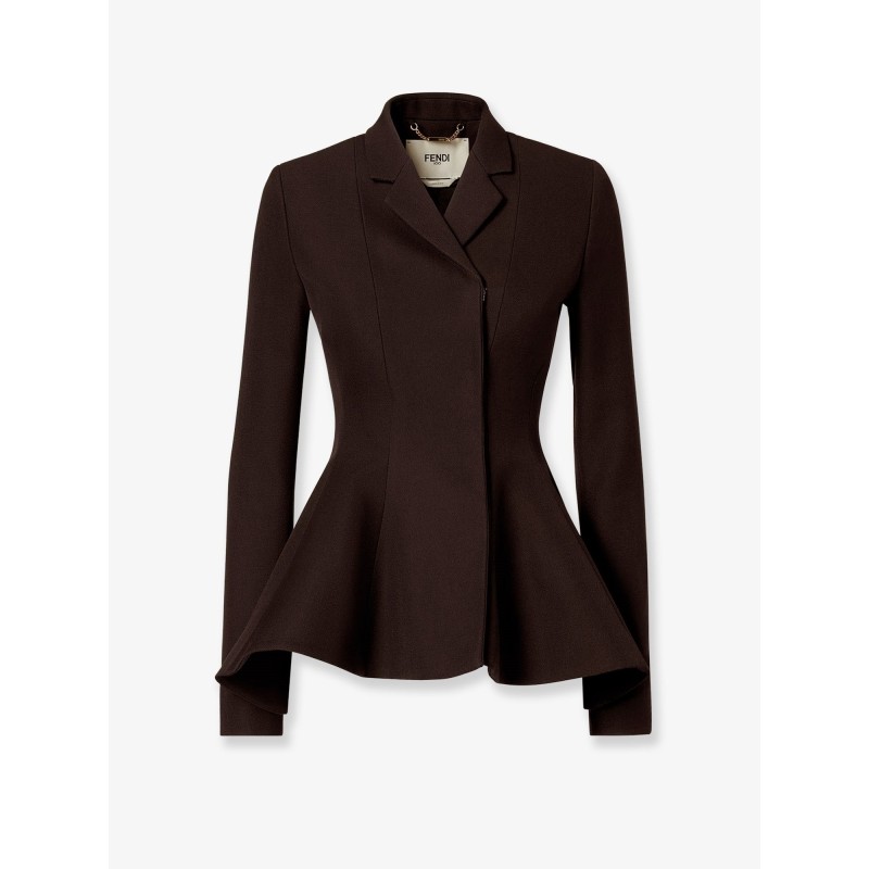 Grain-de-poudre wool blazer