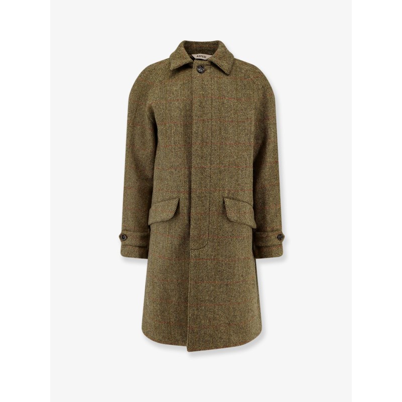 Wright herringbone wool coat