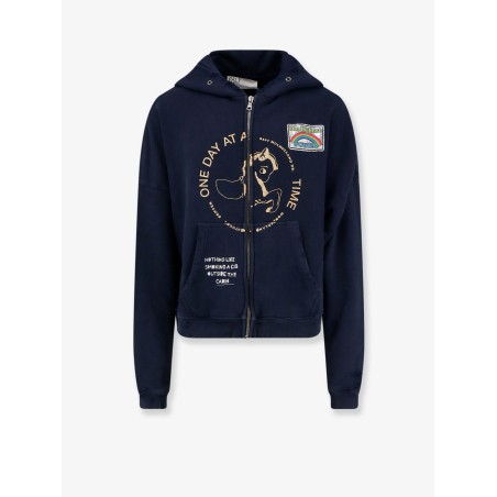 Distressed cotton sweatshirt