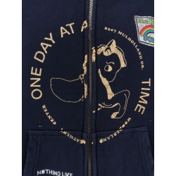 Distressed cotton sweatshirt