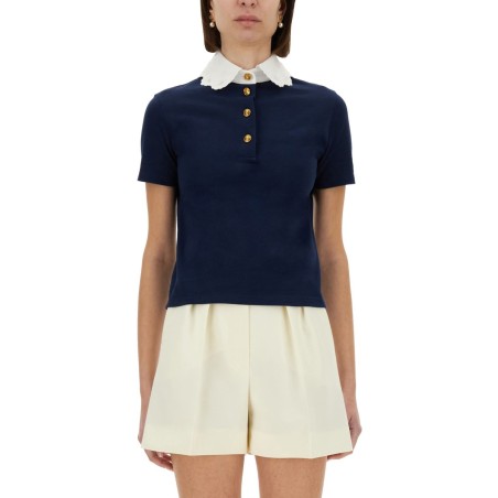 EMBROIDERED COTTON SWEATSHIRT POLO SHIRT