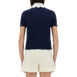 EMBROIDERED COTTON SWEATSHIRT POLO SHIRT