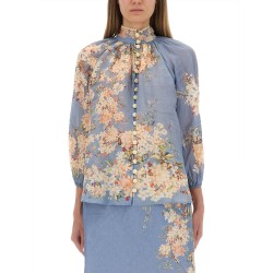 BLOUSE WITH PUFF SLEEVES "CASCADIAN"