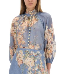 BLOUSE WITH PUFF SLEEVES "CASCADIAN"