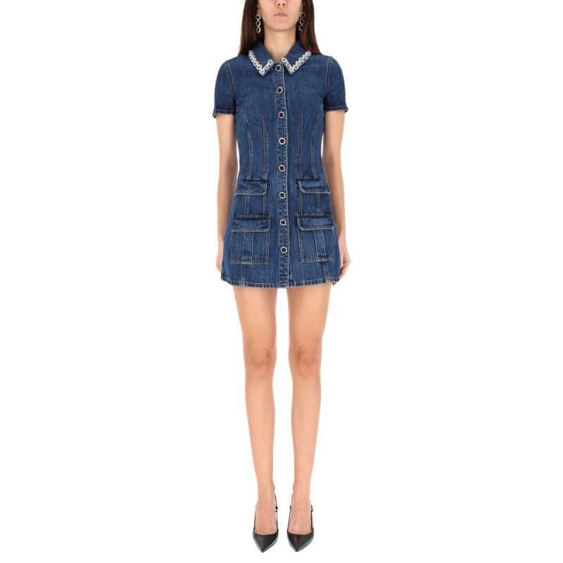 "DENIM CRYSTAL" MINI DRESS