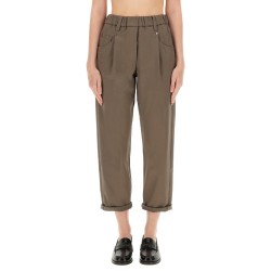 BAGGY PULL-ON PANTS IN COTTON COVER UP