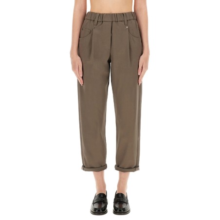 BAGGY PULL-ON PANTS IN COTTON COVER UP
