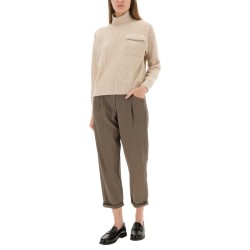 BAGGY PULL-ON PANTS IN COTTON COVER UP