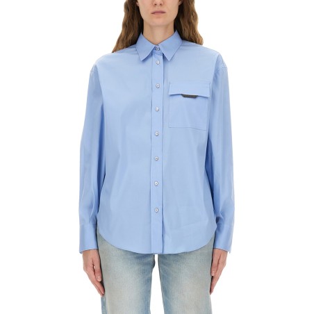 SHIRT WITH "SHINY FLAP DETAIL"