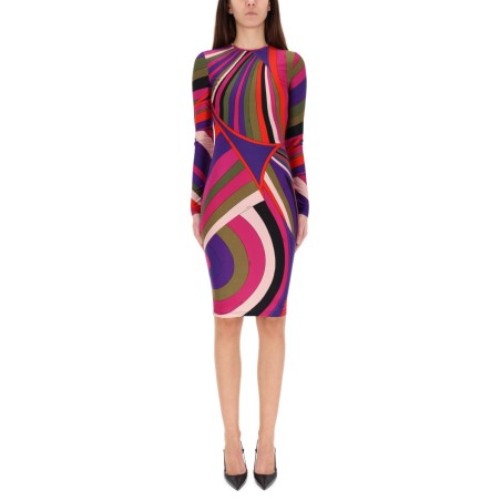 MIDI DRESS WITH "IRIS" PRINT