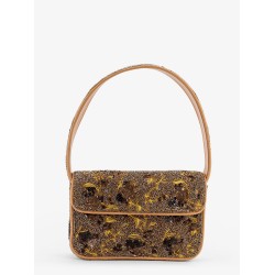 Shoulder bag with all-over bead embroidery