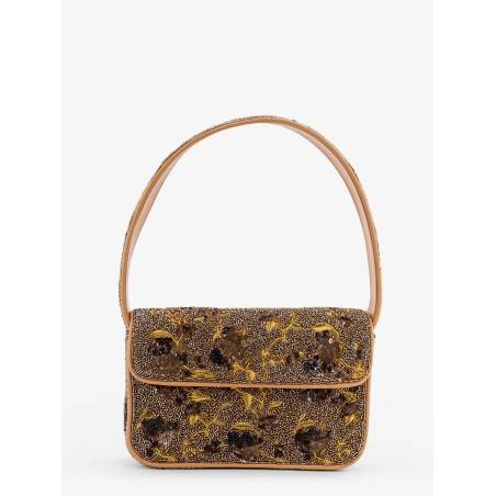 Shoulder bag with all-over bead embroidery