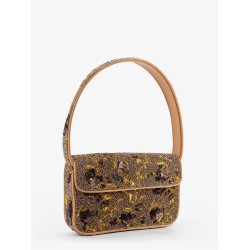 Shoulder bag with all-over bead embroidery